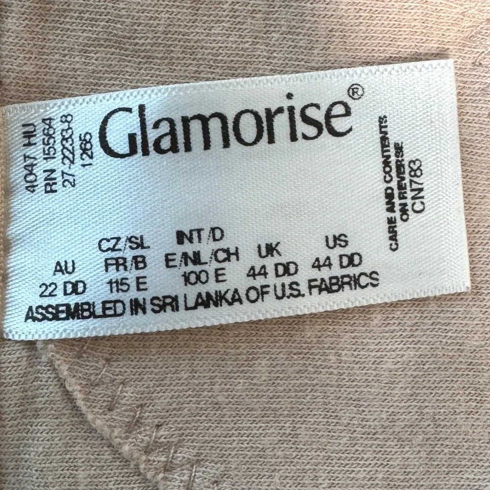 Glamorise MagicLift Wirefree Posture Front Closure Full Coverage‎ Bra Beige 44DD